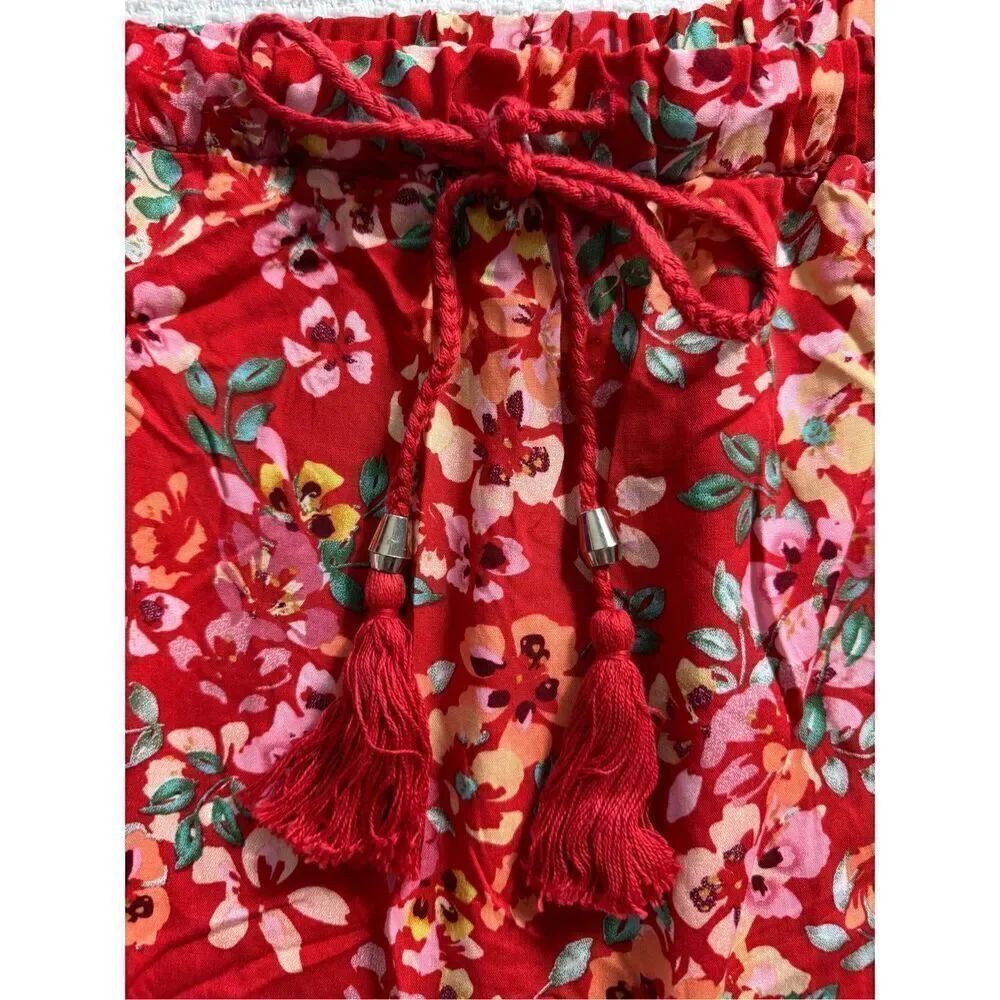 CHANCES R 1X RED FLORAL Women's Skirt - Picture 5 of 9
